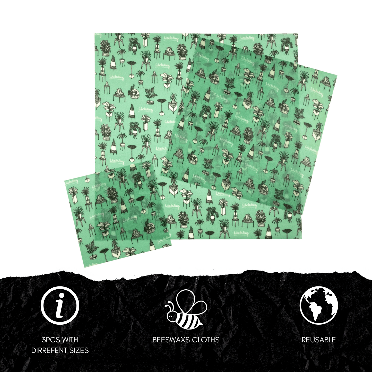 BIENENWACHSTÜCHER 3STK.